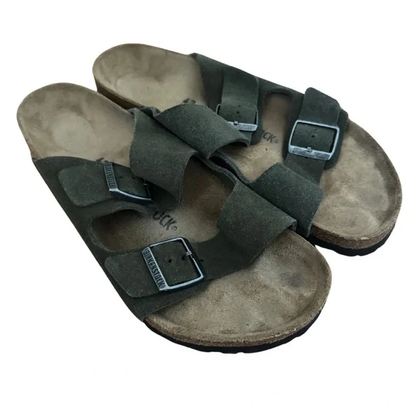 Birkenstock | Shoes | Birkenstock Suede In Thyme Olive Green  display picture 1
